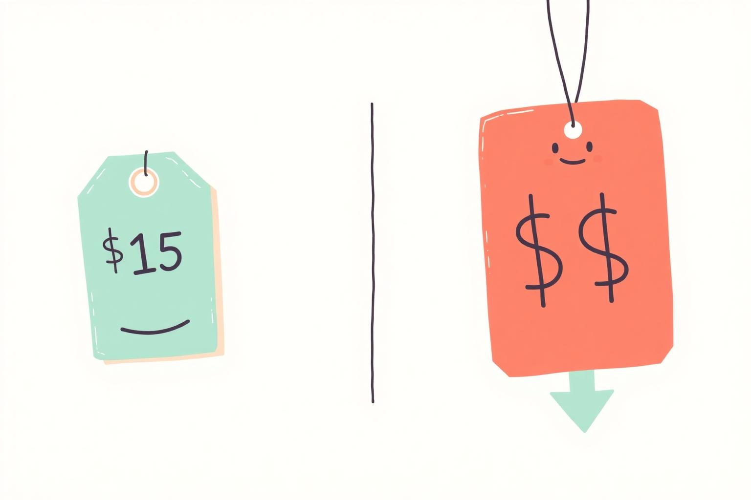 Pricing comparison illustration: Upvoty versus Productflare